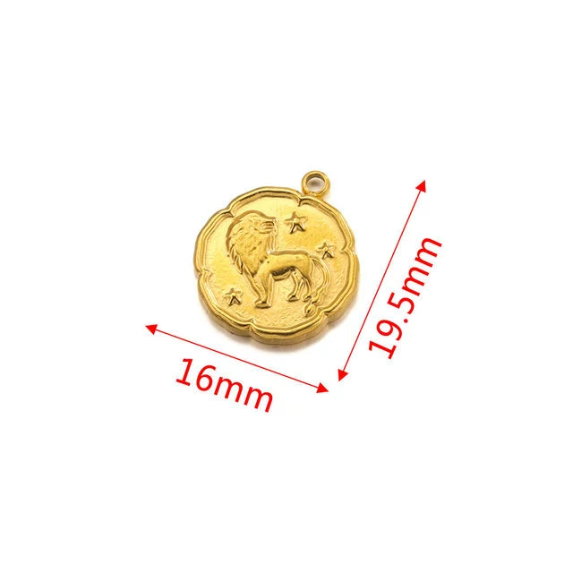 Stainless Steel Twelve Constellations And Fish Pattern Cartoon Pendant Necklace With Electroplating - Image 11