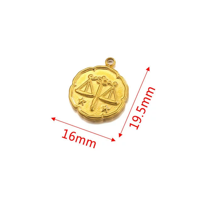 Stainless Steel Twelve Constellations And Fish Pattern Cartoon Pendant Necklace With Electroplating - Image 13