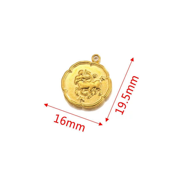 Stainless Steel Twelve Constellations And Fish Pattern Cartoon Pendant Necklace With Electroplating - Image 15