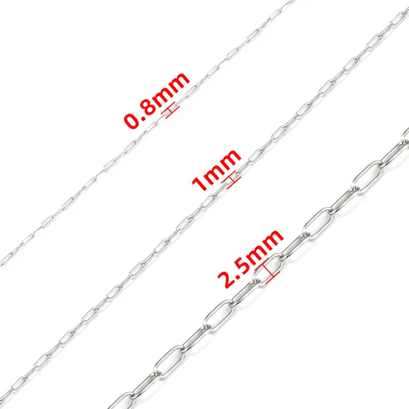Stainless Steel Ultrafine Long Cross Beaded Chain Handmade Electrolysis Chain - Image 5