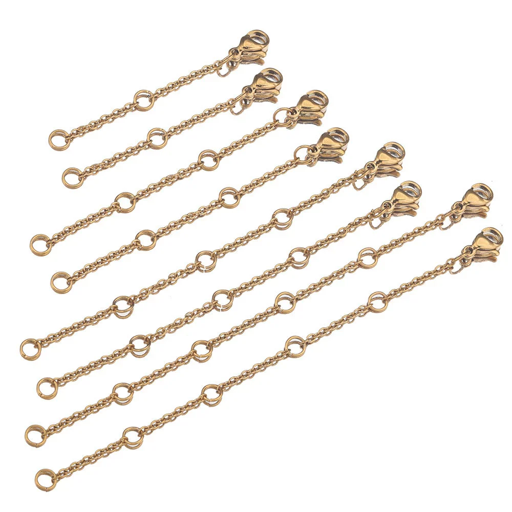 Stainless Steel Vacuum Plated Totem Style Handmade Jewelry Material For Bracelet And Necklace With Tail Chain And Lobster Clasp