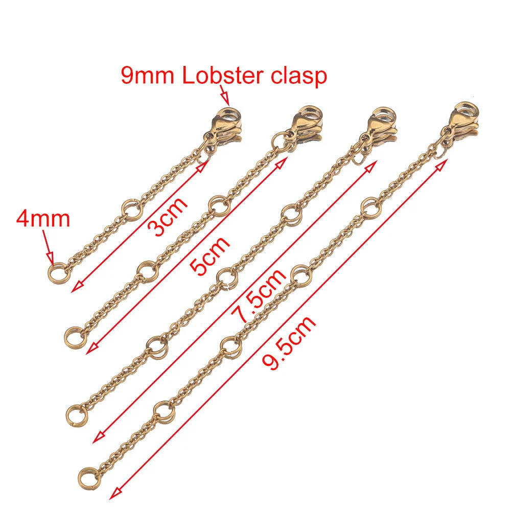 Stainless Steel Vacuum Plated Totem Style Handmade Jewelry Material For Bracelet And Necklace With Tail Chain And Lobster Clasp - Image 2