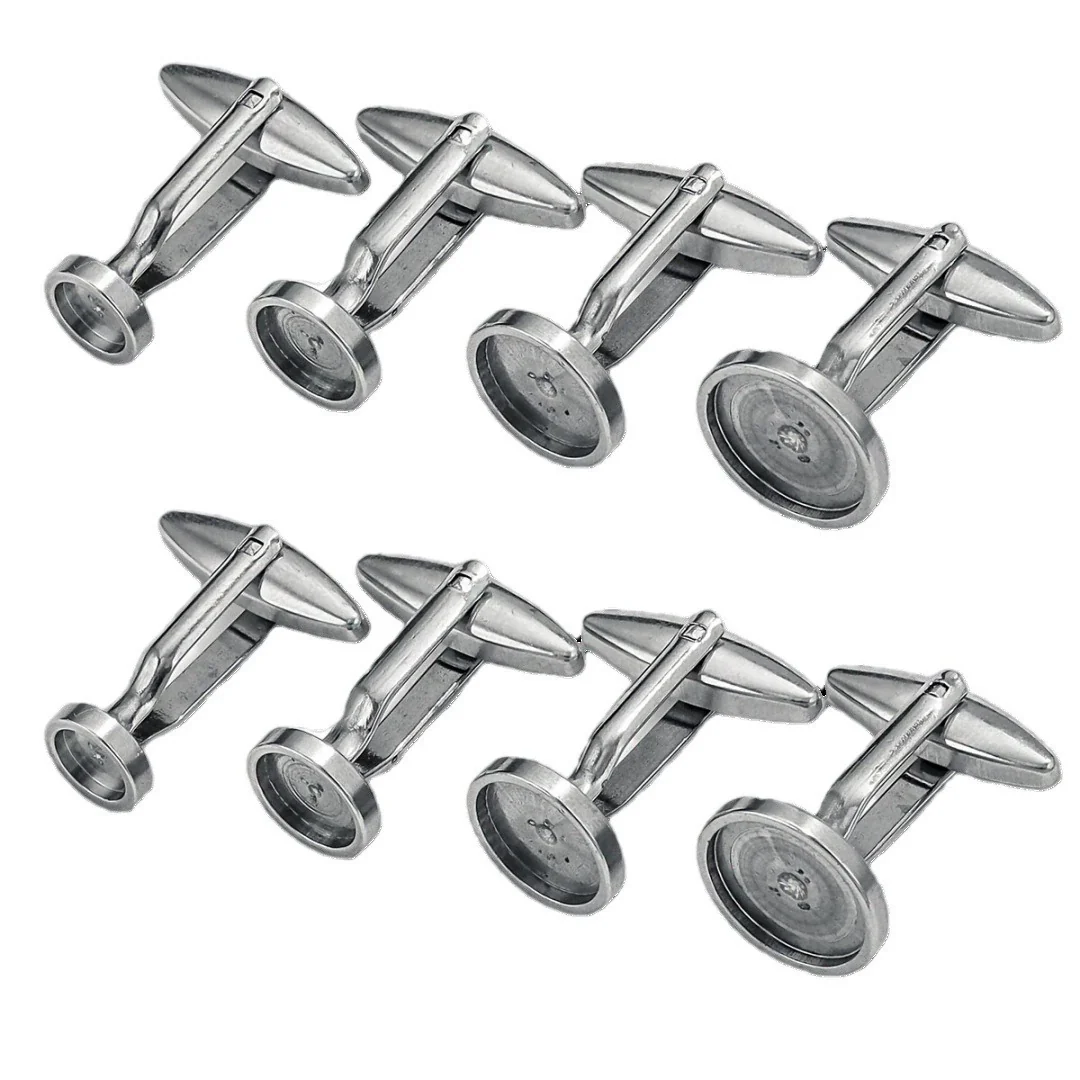 Stainless Steel Waterproof Cufflinks Flower Tray Style Diy Accessories Environmentally Friendly - Image 5