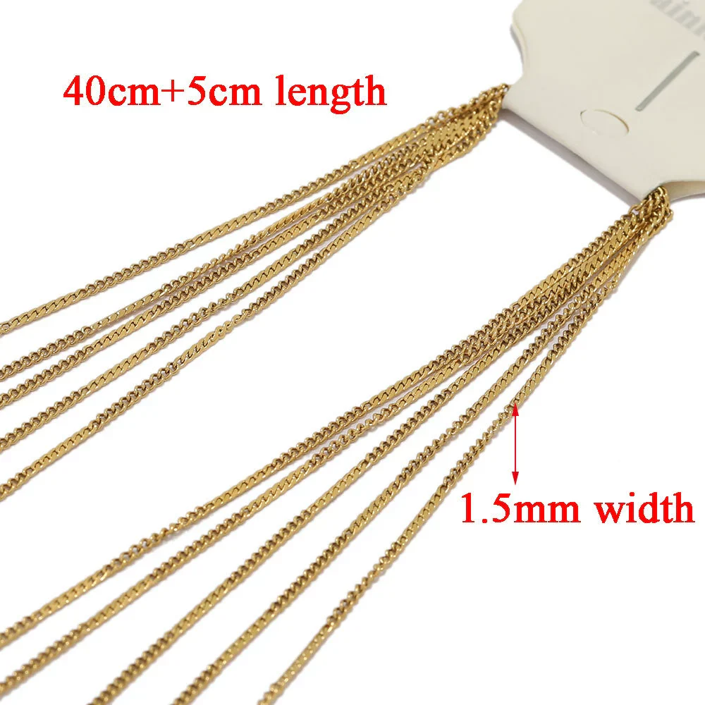 Stainless Steel Wave Pattern Bone Chain Choker Necklace Hip Hop Electroplated Unisex - Image 9