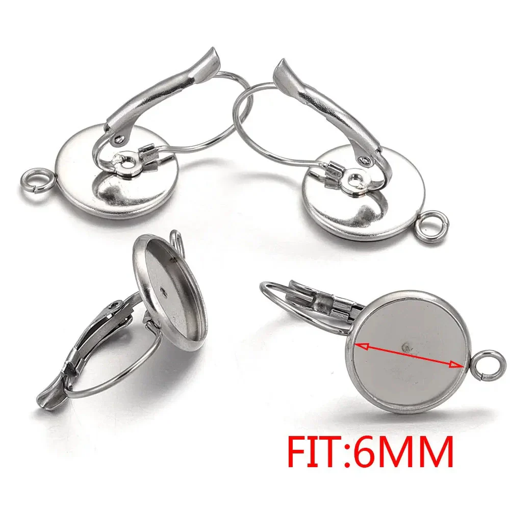 Stainless Steel Welding Ring Earrings Diy Jewelry Ear Tray Accessories With Electroplating - Image 6