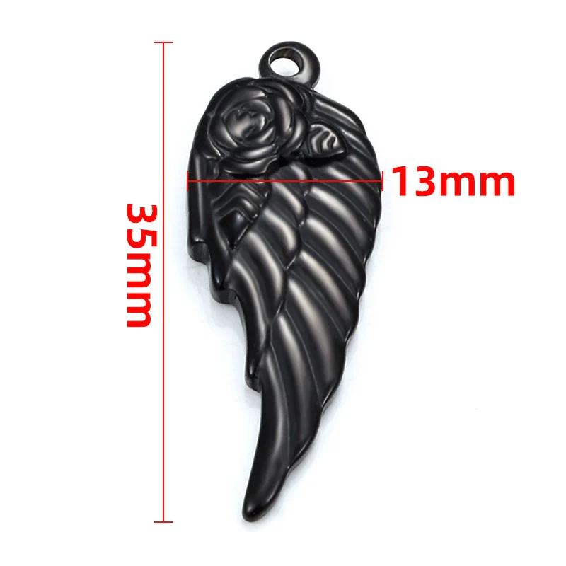 Stainless Steel Wings Pendant Necklace Jewelry Accessories With Vacuum Furnace Plating Gold And Electroplating Design - Image 3