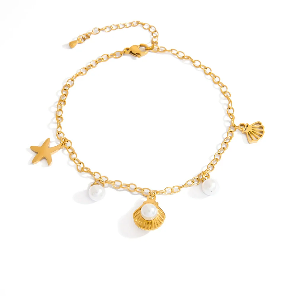Stainless Steel Women's Anklets With Animal Zodiac Pattern Light Luxury Style 18K Gold Nonfading - Image 5
