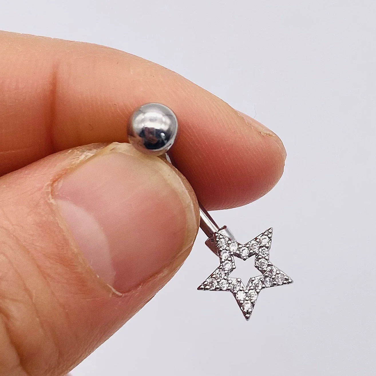 Stainless Steel Women's Body Piercing Jewelry Navel Ring With Heartshaped Butterfly Starshaped Leaves Pendant Alloy Inlaid Artificial And Semiprecious Stones Electroplated - Image 18