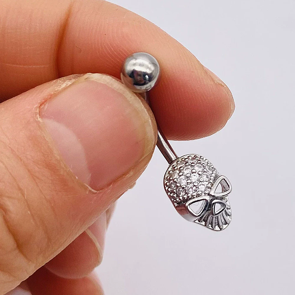 Stainless Steel Women's Body Piercing Jewelry Navel Ring With Heartshaped Butterfly Starshaped Leaves Pendant Alloy Inlaid Artificial And Semiprecious Stones Electroplated - Image 25