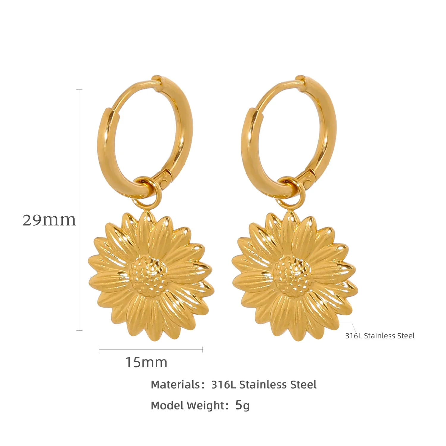 Stainless Steel Women's Natural Style Earrings With Bow And Geometric Pattern Electroplated - Image 27