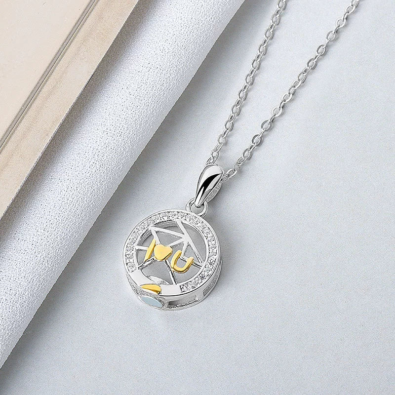 Sterling Silver Couple Necklaces With Planet Moon Pattern And Electroplating Design - Image 6