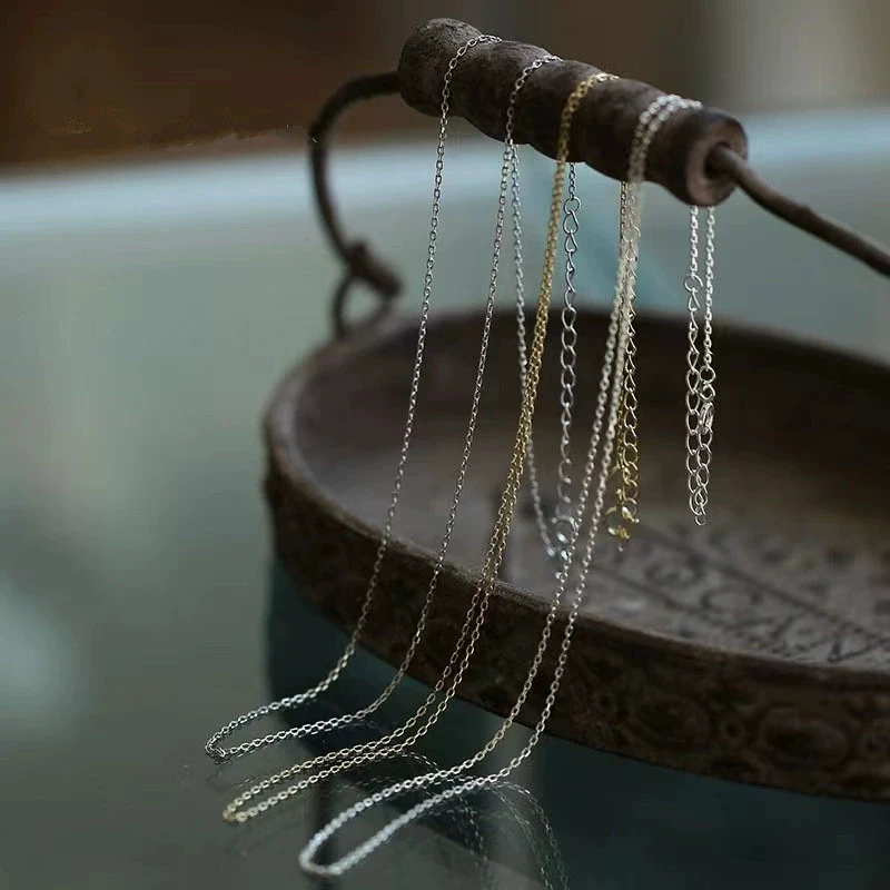 Sterling Silver Oshaped Necklace Plated With Gold For Women - Image 4