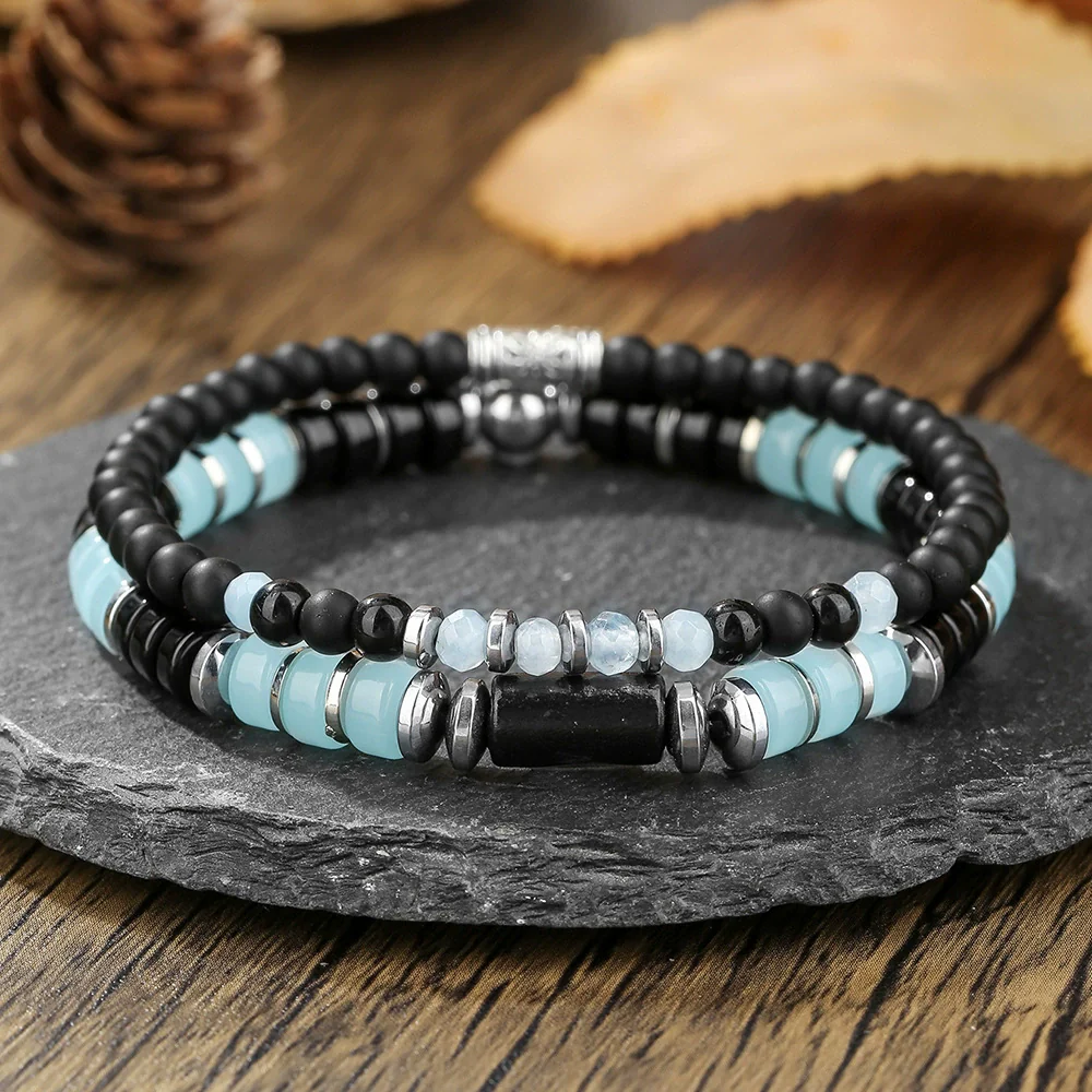 Stone Handmade Geometric Style Unisex Bracelet - Image 2