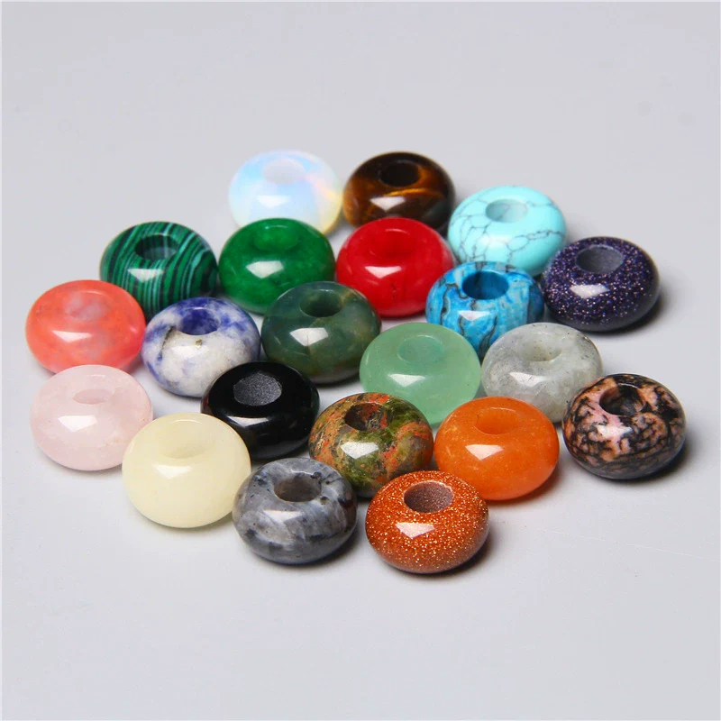 Stone Loose Beads Accessories For Diy Jewelry Abacus Big Hole Beads Handmade