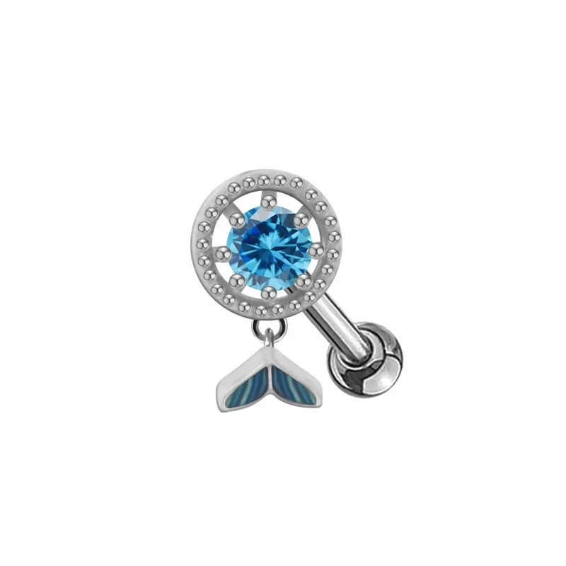 Stud Earrings Copper Sweet Cool Style Heart Shape Star Electroplated - Image 9