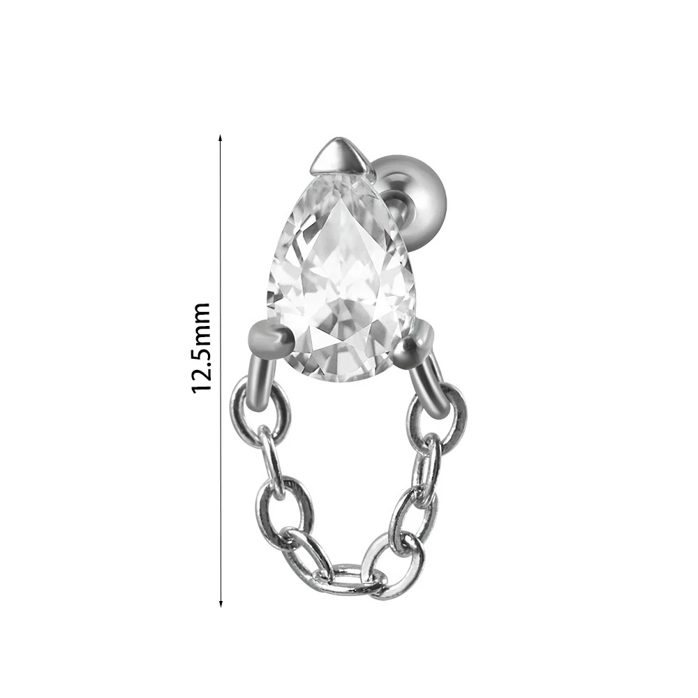 Stud Earrings Stainless Steel Butterfly Geometric Flower Insect Diamond - Image 8