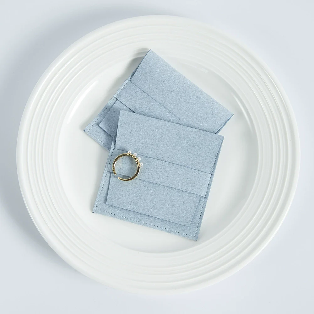 Suede Microfiber Flannel Jewelry And Card Storage Bag - Image 12