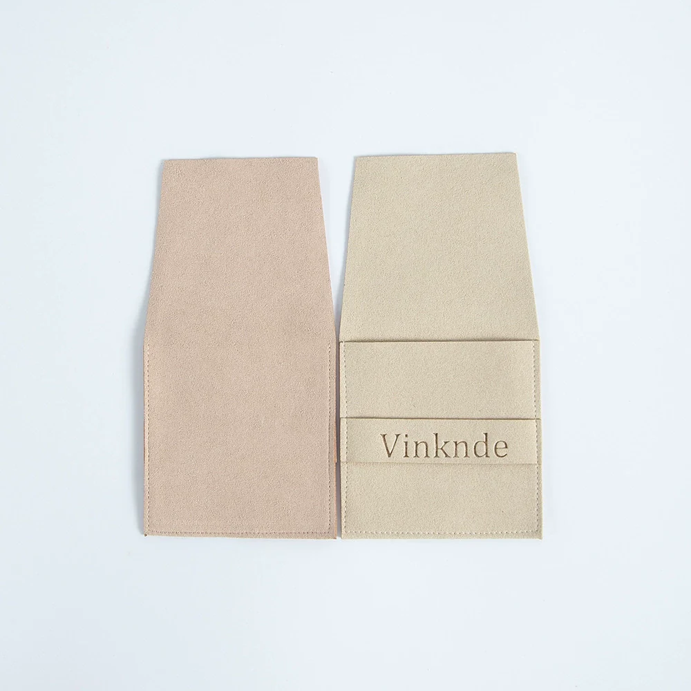 Suede Microfiber Flannel Jewelry And Card Storage Bag - Image 4