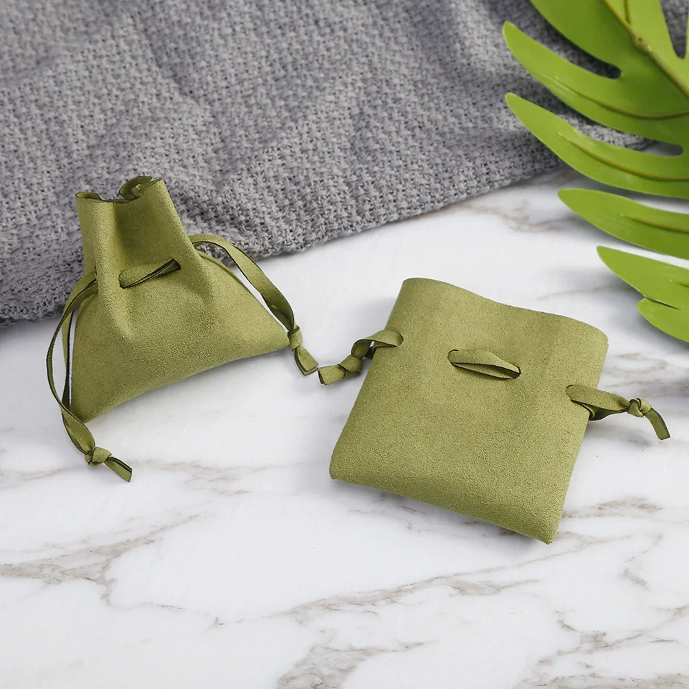 Superfine Fiber Imitation Leather Jewelry Bag For Storing Necklaces Earrings And Headphones - Image 2