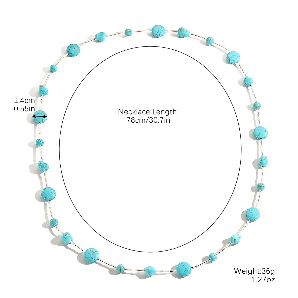 Sweater Chain Long Necklace Women's Simple Style With Artificial Crystal And Geometric Rhombus Handmade - Image 5