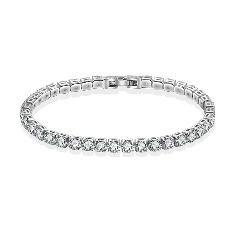 Tennis Chain Bracelet Copper Zircon Geometric Electroplating Jewelry For Men And Women - Image 6