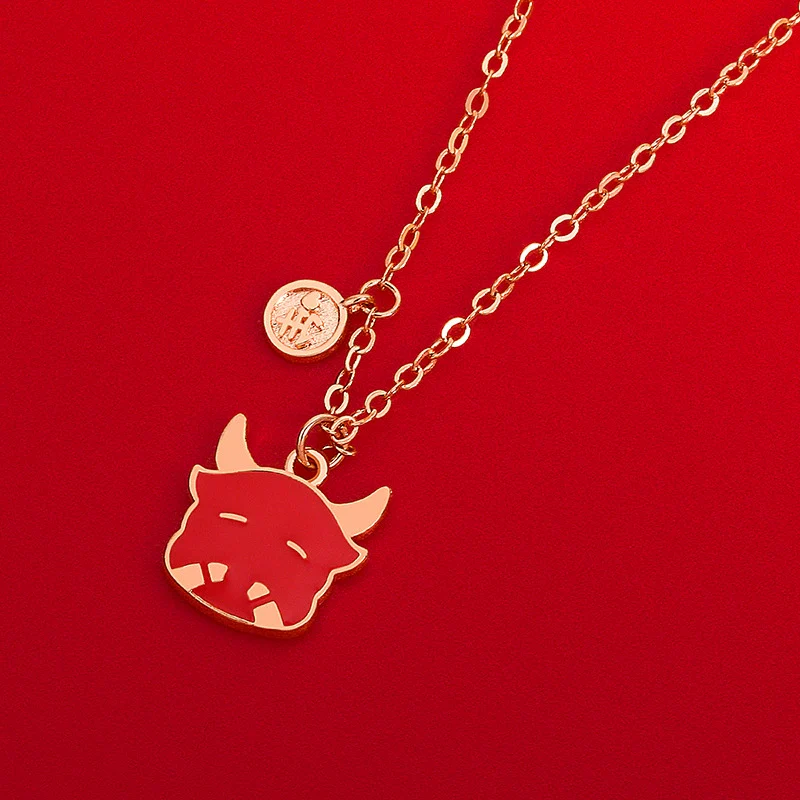 Thermochromic S925 Sterling Silver Zodiac Bull Pendant Necklace With Cross Chain And Electroplating Treatment - Image 5