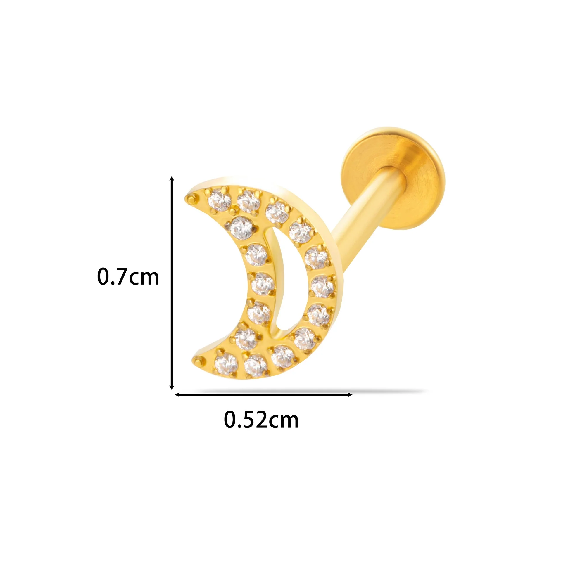 Titanium Alloy Flower Pattern Electroplated Women's Cartilage Puncture Earrings - Image 10