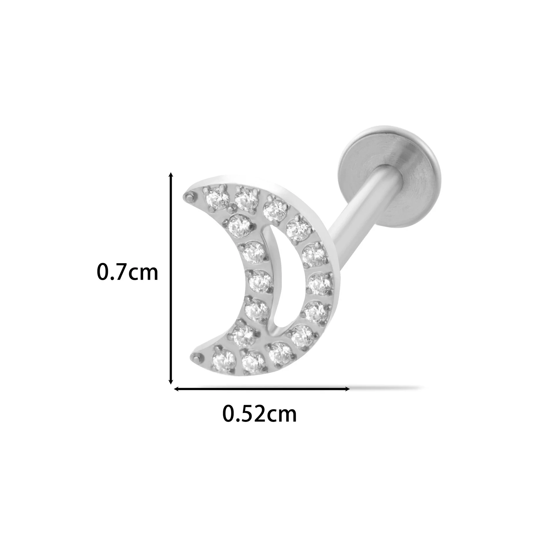 Titanium Alloy Flower Pattern Electroplated Women's Cartilage Puncture Earrings - Image 11