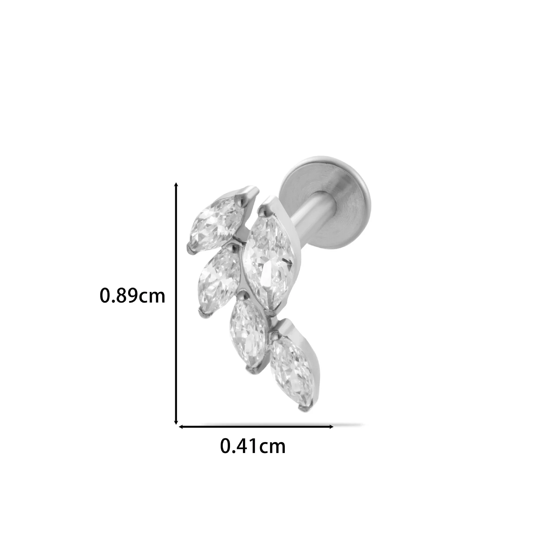 Titanium Alloy Flower Pattern Electroplated Women's Cartilage Puncture Earrings - Image 13