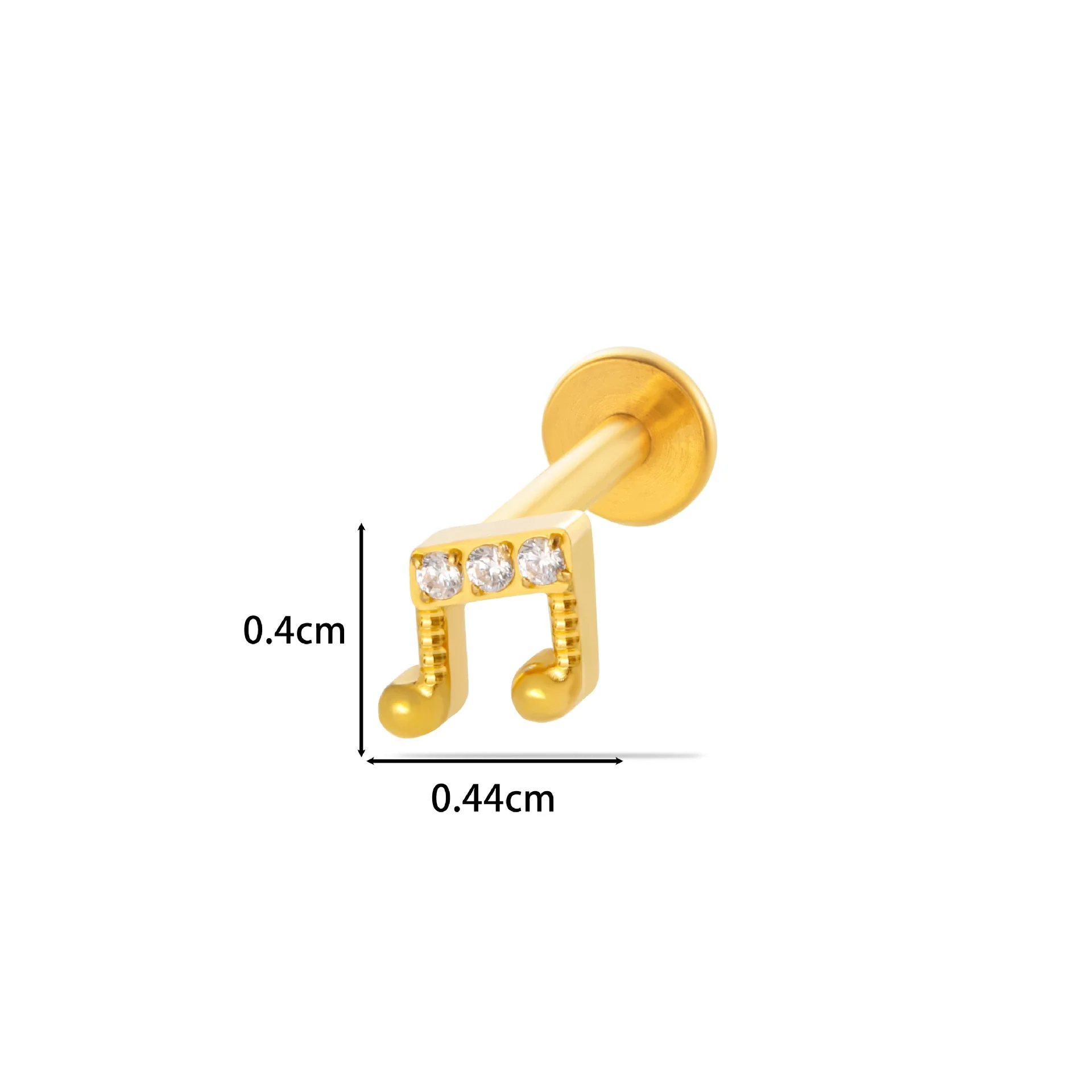 Titanium Alloy Flower Pattern Electroplated Women's Cartilage Puncture Earrings - Image 6