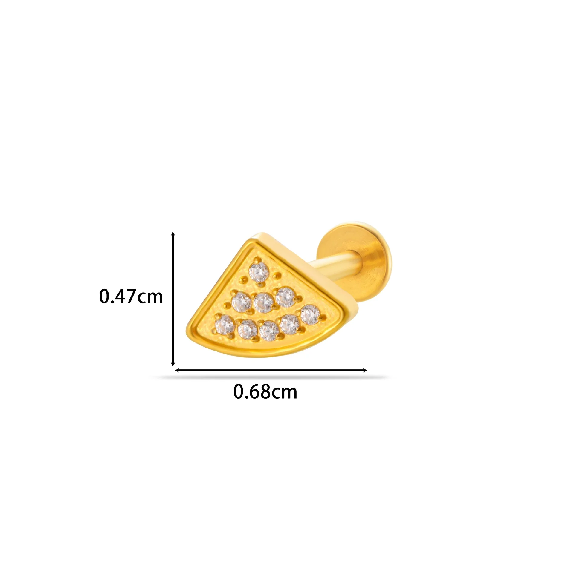 Titanium Alloy Flower Pattern Electroplated Women's Cartilage Puncture Earrings - Image 8