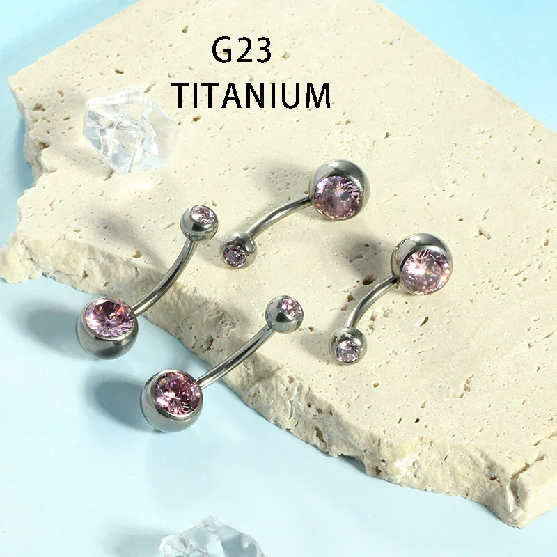 Titanium Alloy Navel Ring Round Shape Puncture Jewelry - Image 3