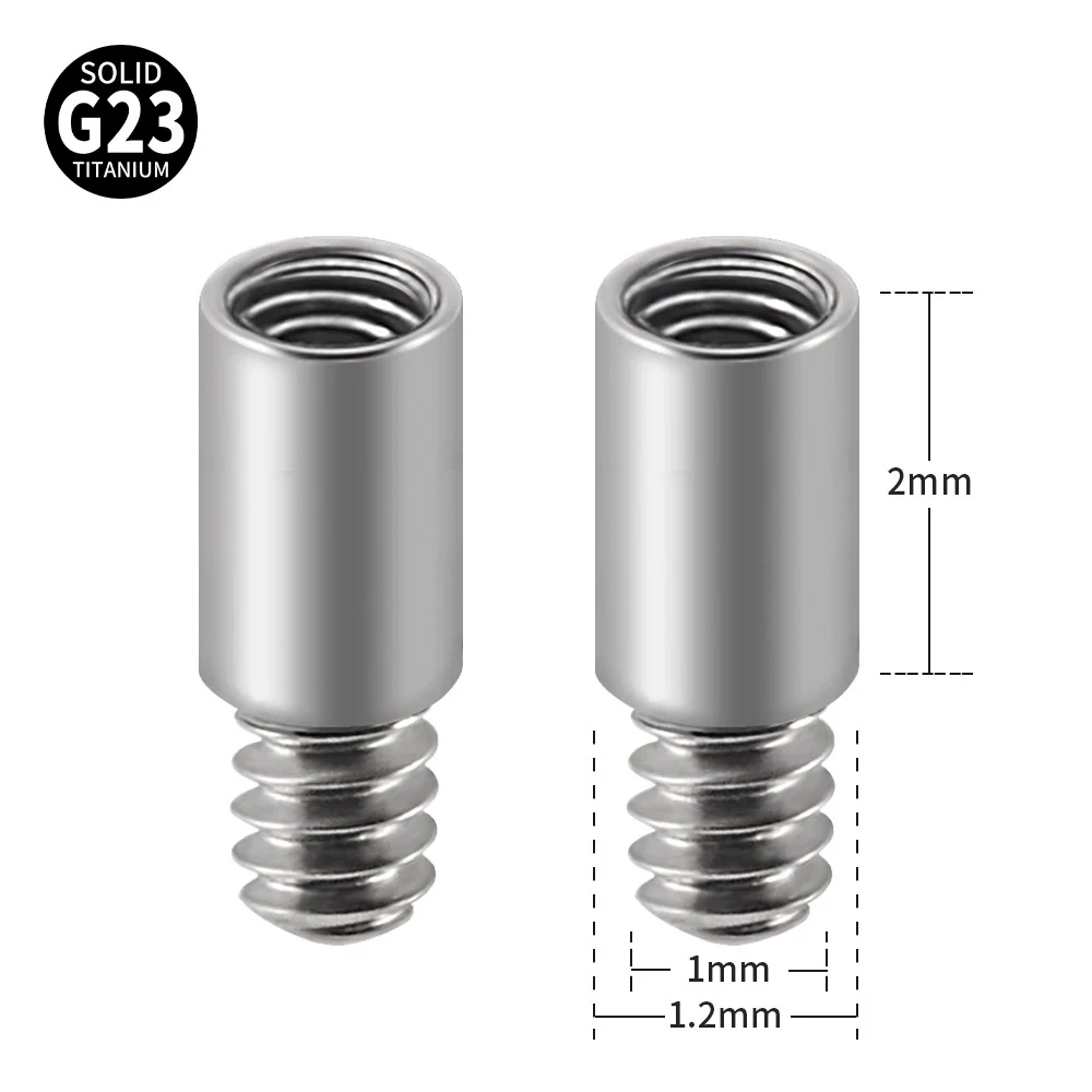 Titanium Extension Rod For Lip Nail Ear Nail Navel Nail Tongue Nail Unisex Geometric Style Auxiliary Accessories - Image 4
