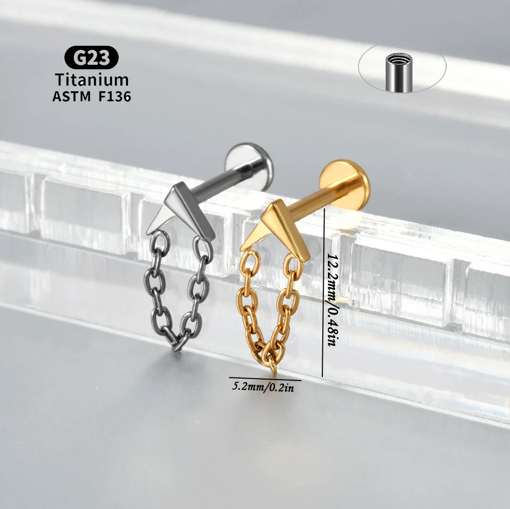Titanium Seahorse And Flower Pattern Electroplated Curved Chain Earrings Fashion Unisex - Image 8