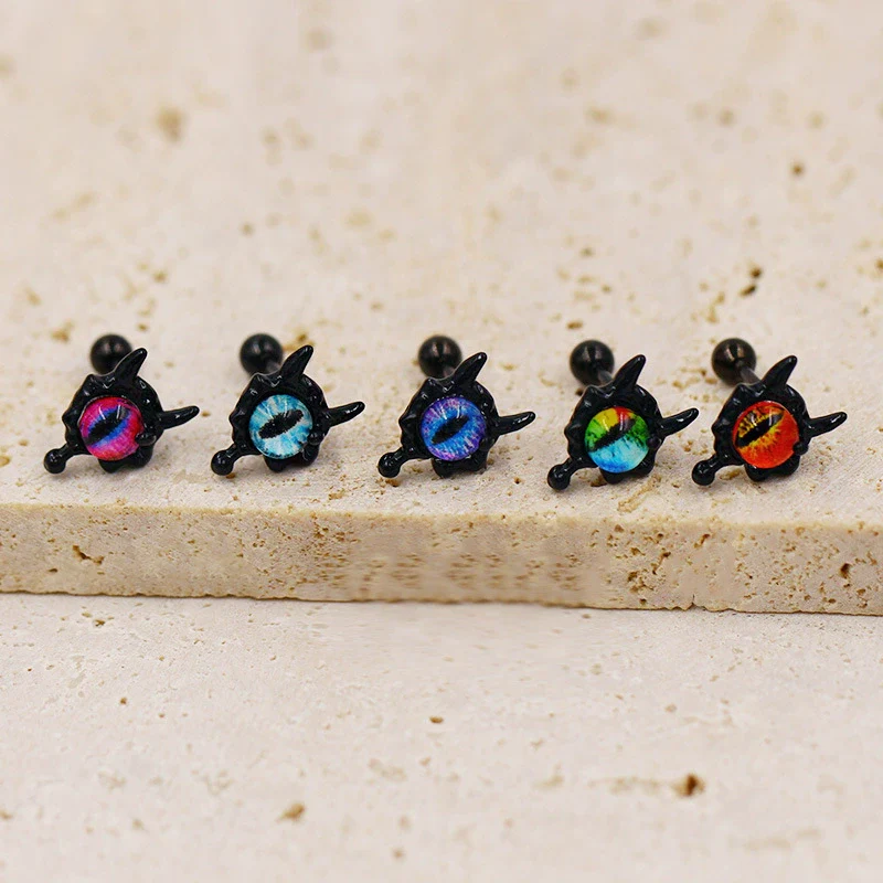 Titanium Steel Allmatch Geometric Heart Bow Star Electroplated Earring Jewelry - Image 2
