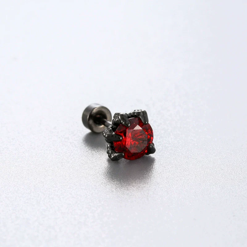 Titanium Steel Animal Zodiac Zirconia Couple's Screw Earring - Image 15