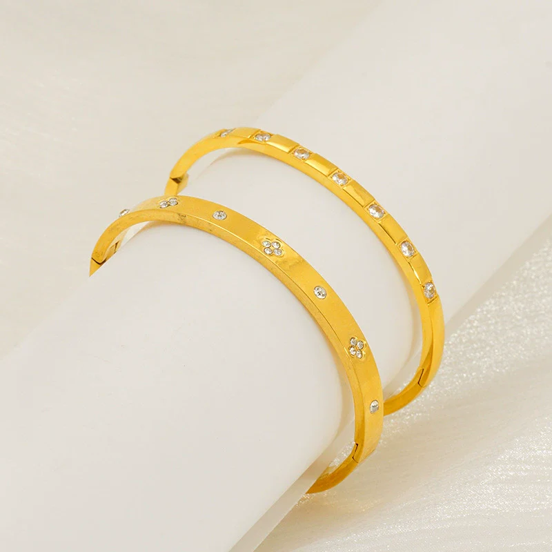 316L Stainless Steel Bracelet Geometric Design Electroplated Women's - Image 4