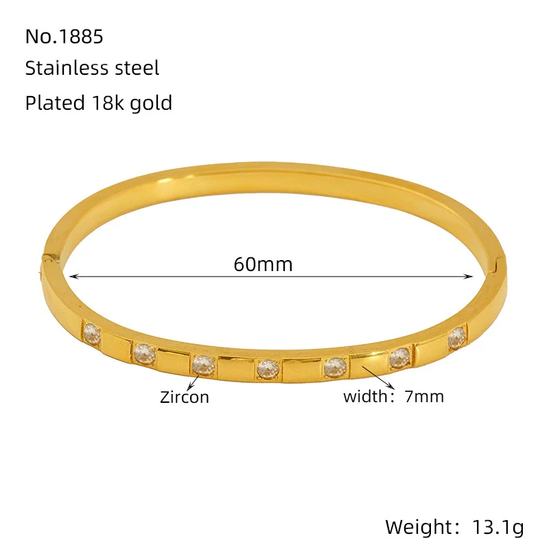 316L Stainless Steel Bracelet Geometric Design Electroplated Women's - Image 5