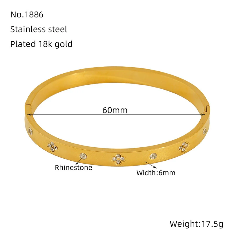 316L Stainless Steel Bracelet Geometric Design Electroplated Women's - Image 6