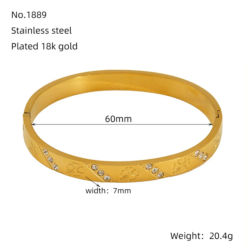 316L Stainless Steel Bracelet Geometric Design Electroplated Women's - Image 9