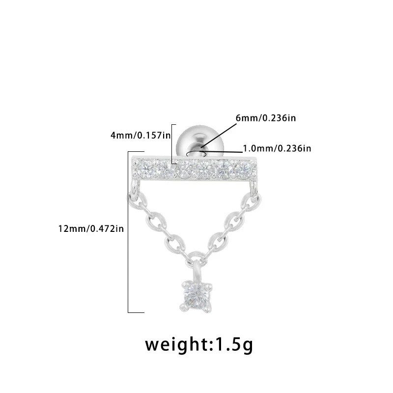 Titanium Steel Butterfly Tassel Earrings With Heart Shape Bow Tie Star Shape Electroplated Design - Image 5