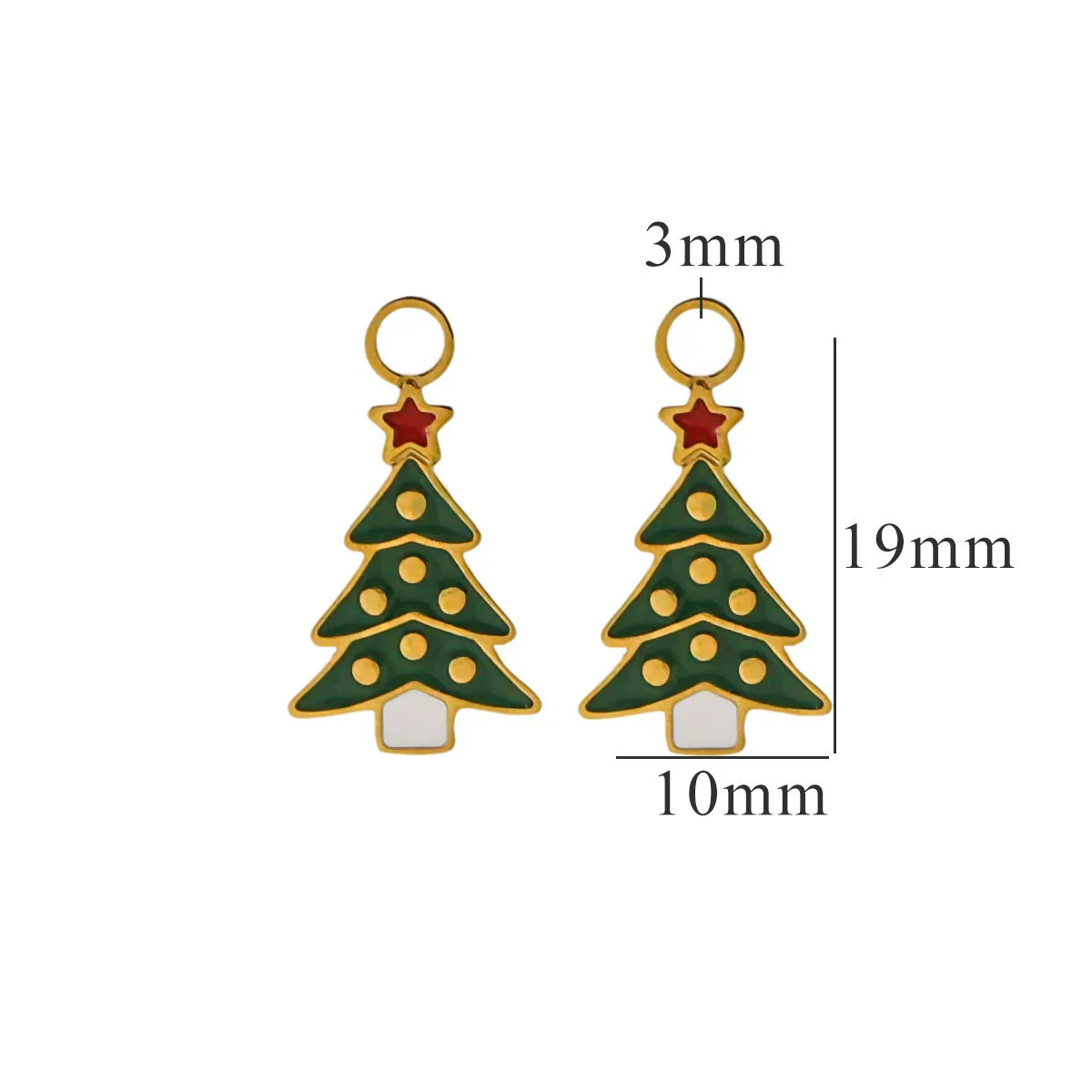 Titanium Steel Christmas Deer Head Pendant Jewelry With Letters Numbers Text Electroplated - Image 11