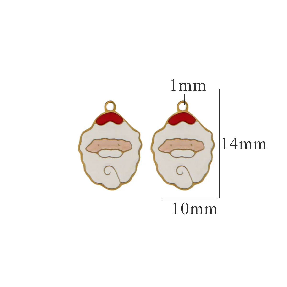 Titanium Steel Christmas Deer Head Pendant Jewelry With Letters Numbers Text Electroplated - Image 14