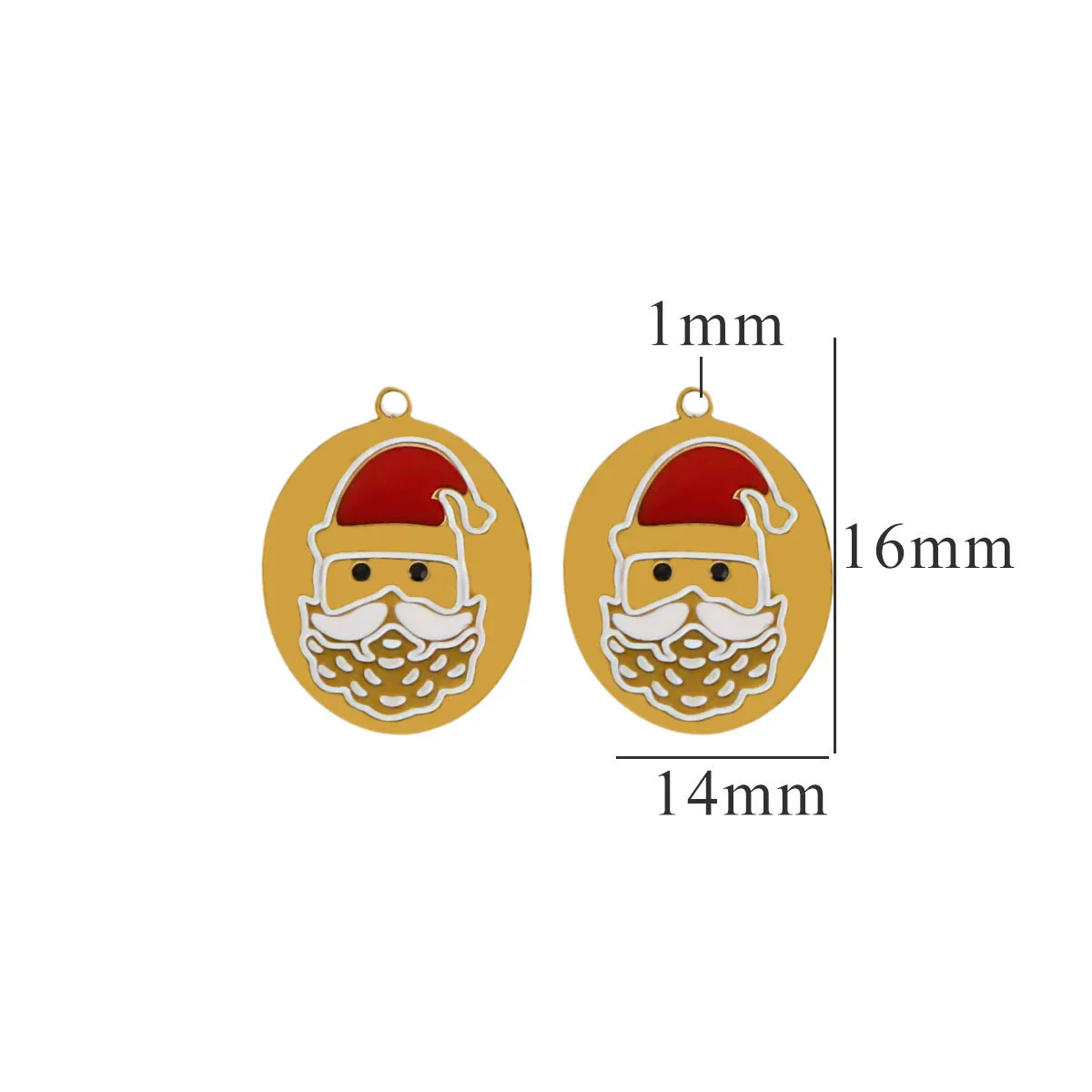 Titanium Steel Christmas Deer Head Pendant Jewelry With Letters Numbers Text Electroplated - Image 18