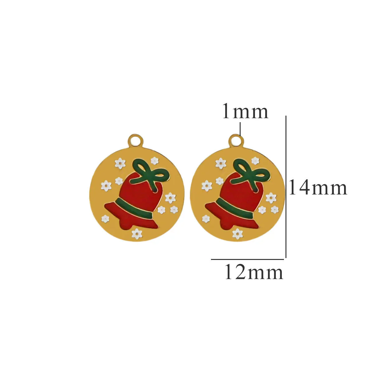 Titanium Steel Christmas Deer Head Pendant Jewelry With Letters Numbers Text Electroplated - Image 19