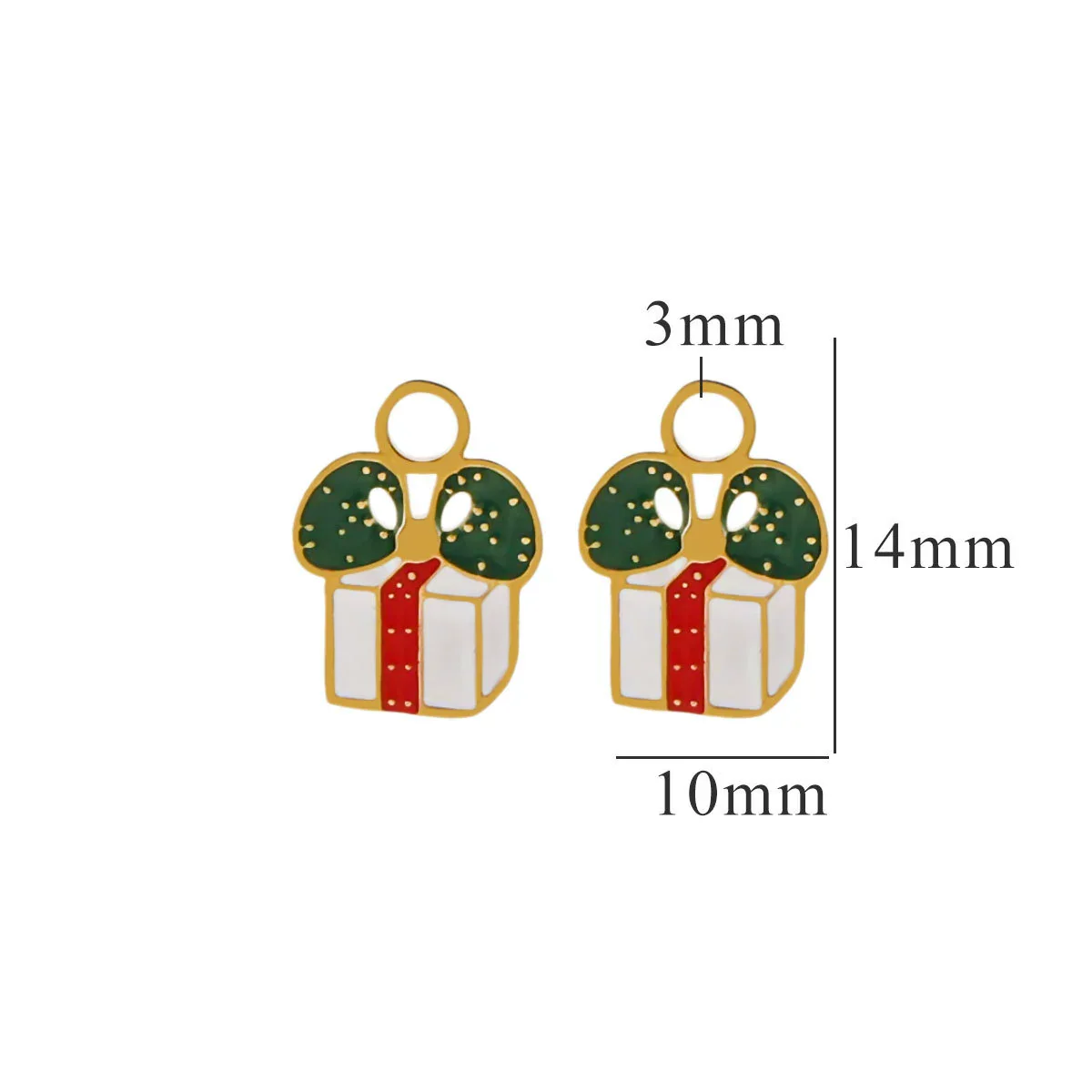 Titanium Steel Christmas Deer Head Pendant Jewelry With Letters Numbers Text Electroplated - Image 20