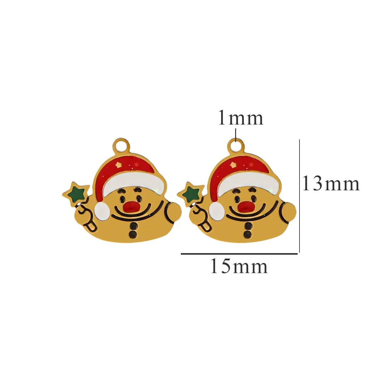 Titanium Steel Christmas Deer Head Pendant Jewelry With Letters Numbers Text Electroplated - Image 21
