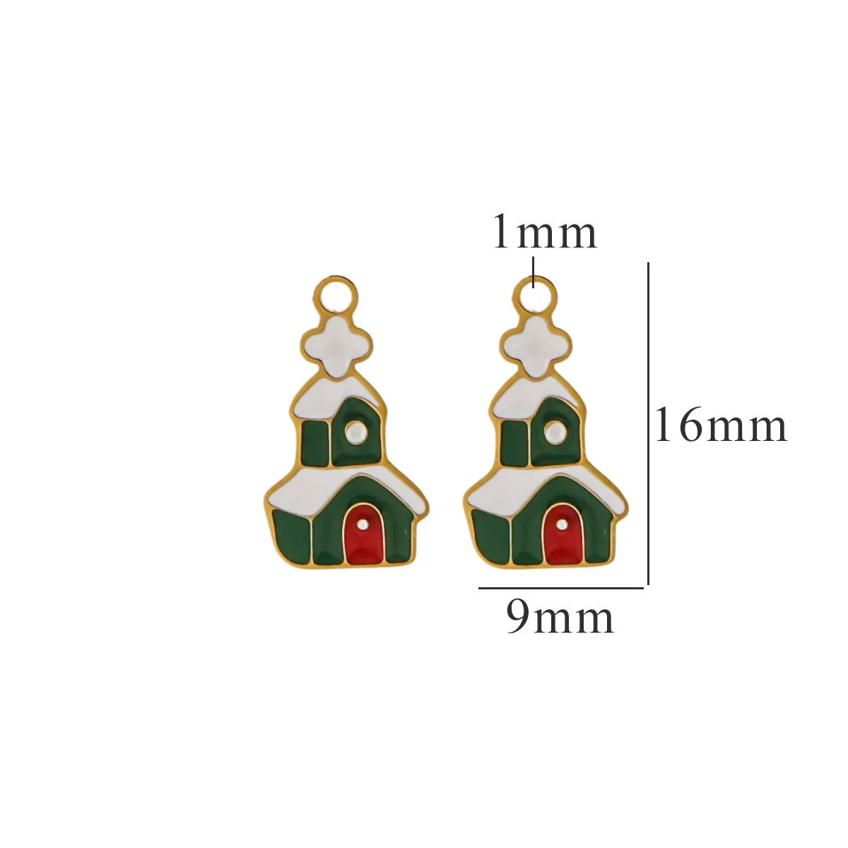 Titanium Steel Christmas Deer Head Pendant Jewelry With Letters Numbers Text Electroplated - Image 6