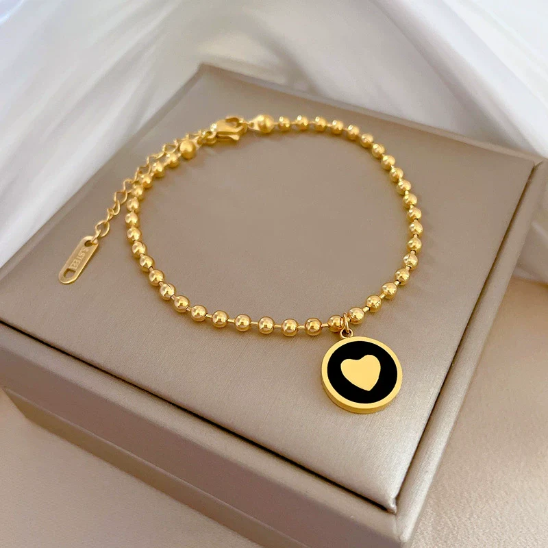 Titanium Steel Constellation Pattern Gold Inlaid Normcore Chain Bracelet Unisex - Image 6