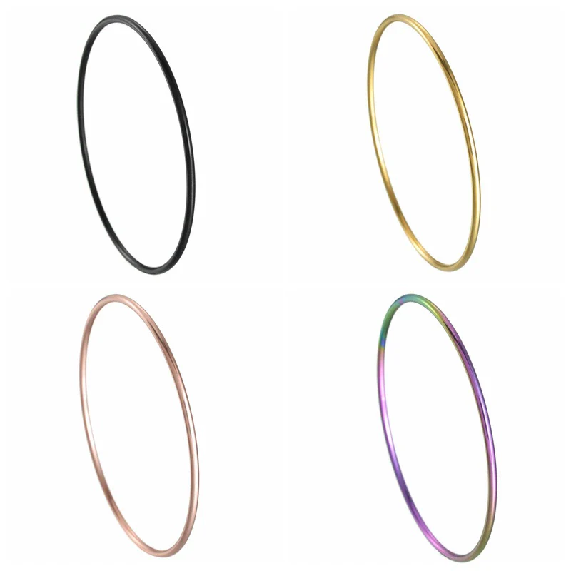 Titanium Steel Electroplated Women's Linear Closed Bracelet - Image 5